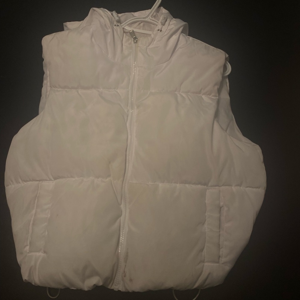 white puffer vest